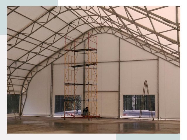 Шатровые ангары в Сегеже