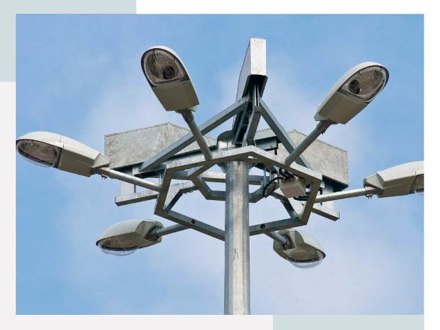 Монтаж осветительных мачт в Сегеже